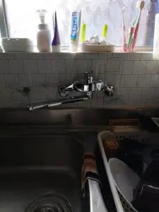 鳥取県境港市へ台所蛇口の水漏れでお伺いしました。