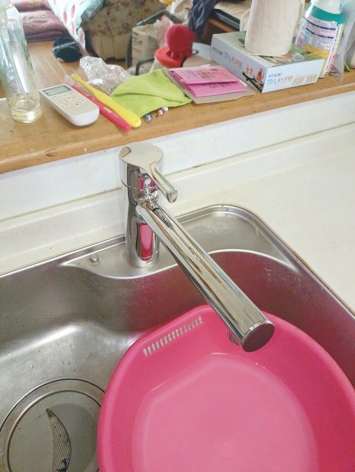 福岡県久留米市国分町へ台所蛇口水漏れの修理依頼でお伺い致しました。