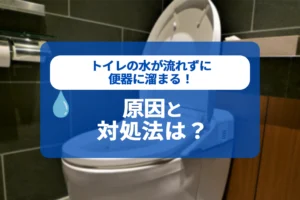 トイレの水が流れずに便器に溜まる！原因と対処法は？