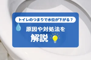 トイレのつまりで水位が下がる？原因や対処法を解説